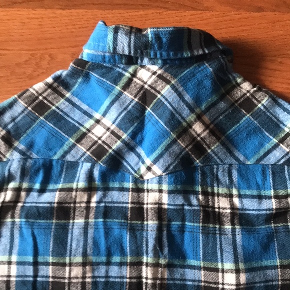 Men’s Flannel Western Style Pearl Snap 100% Cotton Size Small - Picture 2 of 6